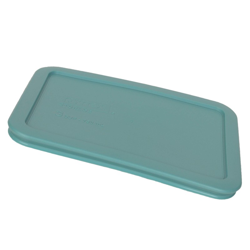 Pyrex Bundle - 2 Items: 7210-PC 3-Cup Turquoise Rectangle Plastic