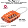 SharkByte TSA Approved Suitcase Locks - 4-Dial Security Travel Combination