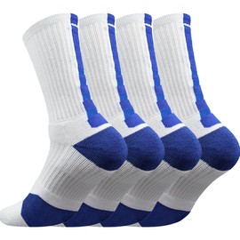 DRASEX Men's Athletic Cushioned Crew Socks Performance Basketball Socks for Sport Running Training Hiking