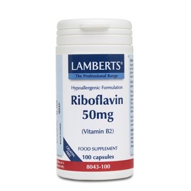Lamberts Riboflavin 50 mg B2, 100 Capsules