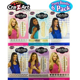 Fab Foilz Temporary Tattoos Gift Set Party Bundle - 6 Pack (Over 200 Tattoos)