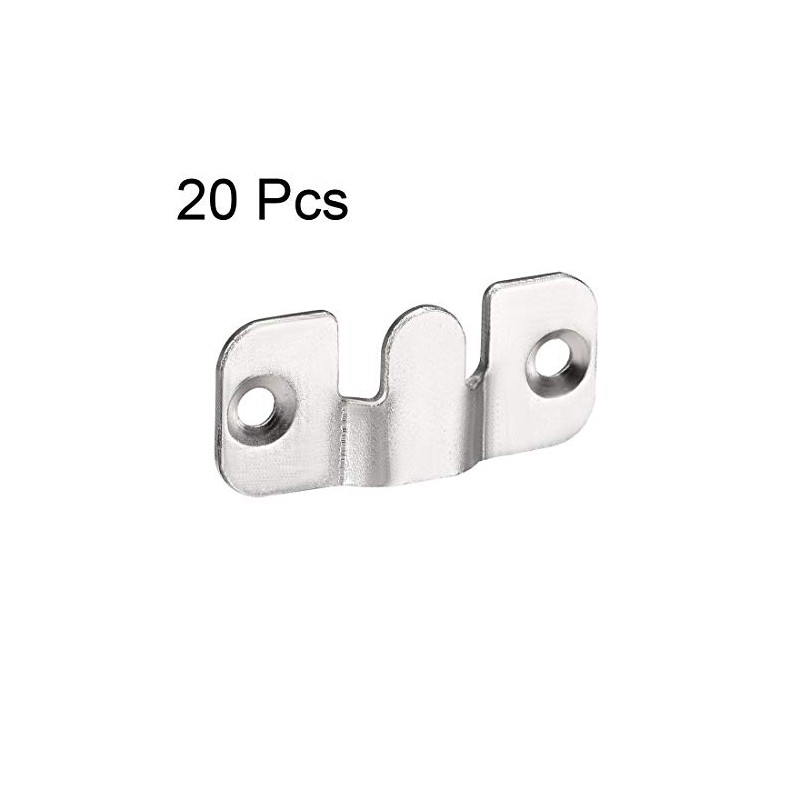sourcing map Flush Mount Bracket, 44x19mm Zinc Plated Wall Mount