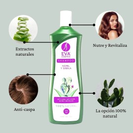 Kit 3 Shampoo Eva Essence Nopal Y Sábila 1litro