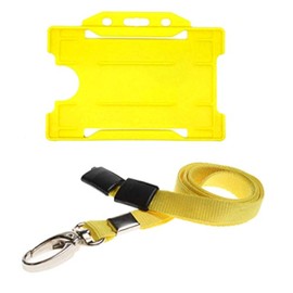 ALG ID Cards Breakaway Neck Lanyard with Metal Clip for ID Card Badge Holder, Yellow