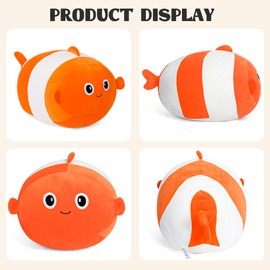 Wepop 20 in Stuffed Animal Toys, Cute Giant Pebble Plush Toy Throw Pillows Soft & Cuddly Plushies Dolls Birthday Gift for Kids