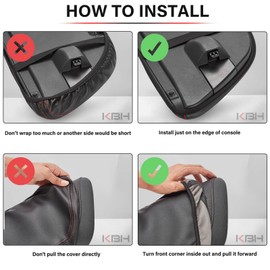 KBH Center Console Armrest Cover for Toyota Camry 2018 2019 2020 2021 2022 2023 2024, Car Arm Rest Protector, Vinyl Leather Trim, Anti-Scratch, Black (Without Lid)