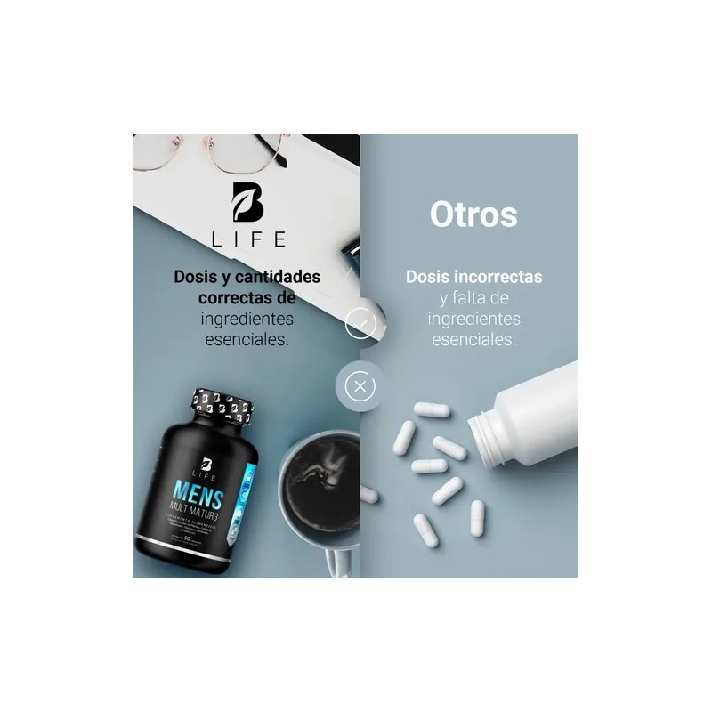 Multivitamínico Hombre Mayor Años Cáps Life Sabor