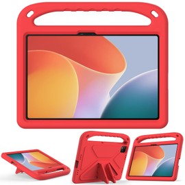 EabHulie Case for Infinix Xpad 11" 2024 Lightweight EVA Shockproof Handle Stand Cover, Kids Friendly Protective Case Red