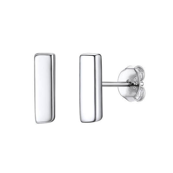 ChicSilver Delicate Initial Earrings Letter I Tiny Earring Studs 925