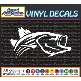 Striper Striped bass fishing Fish Truck Car Vinyl Decal window sticker 6" wide