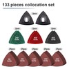 VRKET 133PCS Oscillating Tool Sanding Pads Kit,125 Sandpaper, 2 Triangular