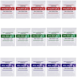 15x Kalibrierpulver für pH-Meter 4.00 | 6.86 | 9.18, pH Kalibrierpulver, Kalibrierung pH Pufferlösung Set