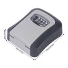 Key Lock Box Curved Aluminum Alloy Large Size Grey Wall