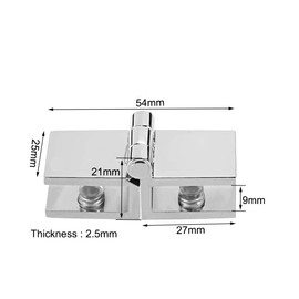 uxcell Glass Door Hinge - 180 Degree Cupboard Showcase Cabinet Door Hinge Glass Clamp,Zinc Alloy, for 5-8mm Glass Thickness 4Pcs
