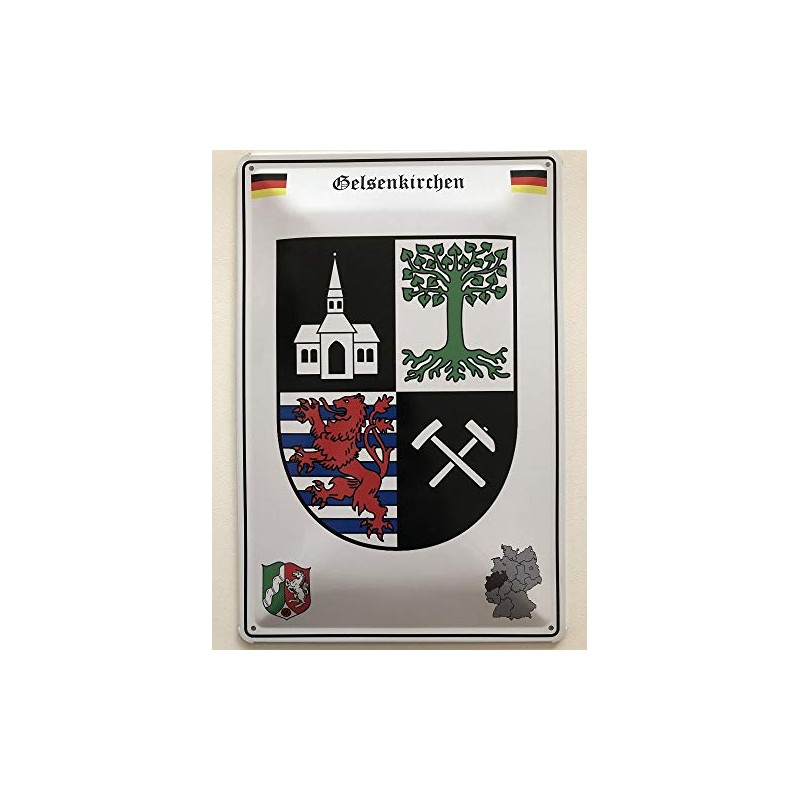 Deko7 Tin Sign 30 x 20 cm German Coat of