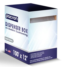 Protective Bubble Cushioning Wrap Roll Dispenser Carton -100FTx12IN Bubble Roll for Packing, Scratch Resistant - 5/16 Medium Dense Bubble Packing Wrap for Moving and Shipping, Perforated Every 12IN