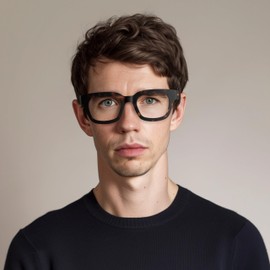 LONDON MOLE® Vegas Fashion Glasses | Zero's with Clear Lenses | Cool Oversized Square/Rectangular/Trapezoidal Frames | Men Women Unisex | Spring Joints, Rubberized tortoiseshell