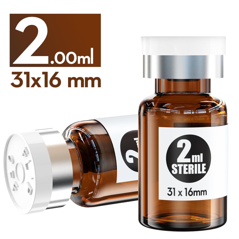 Ks-Tek Sterile Empty Vials with Self Healing Injection Port,with Aluminum