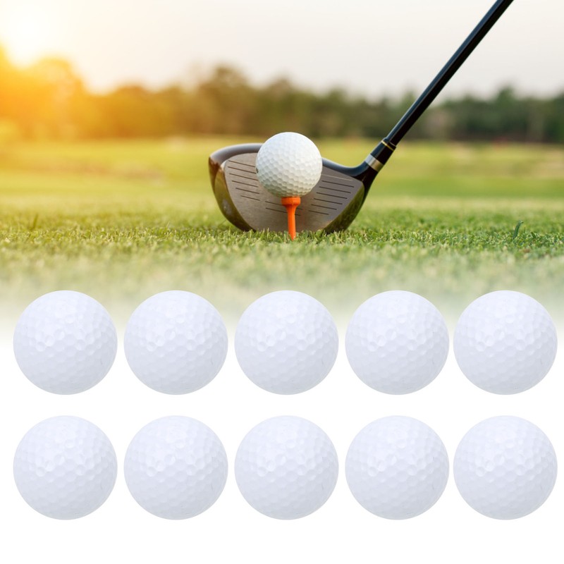 10Pcs Double Layer Golf Practice Balls Soft Putting Training Balls