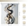 Riyidecor Abstract Black Gold Shower Curtain 60Wx72H Inch Modern Luxury