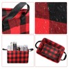 Boao 6 Pcs Buffalo Plaid Basket Square Storage Basket Buffalo