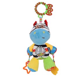 Stroller Rattle Toy Soothe Emotions Odorless Deformation Resistant Colorful Baby Comforter Hanging Toy with Teether for Home Colorful Pinto