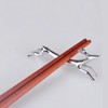 4PCS Cutlery Rest Silver Chopstick Stand Electroplated Polished Zinc Alloy