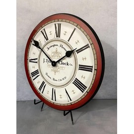Vermont Red Wall Clock | Ultra Quiet Quartz Mechanism | Hand Made in USA Beautiful Crisp Lasting Color | Comes in 8 Sizes | 10-Inch
