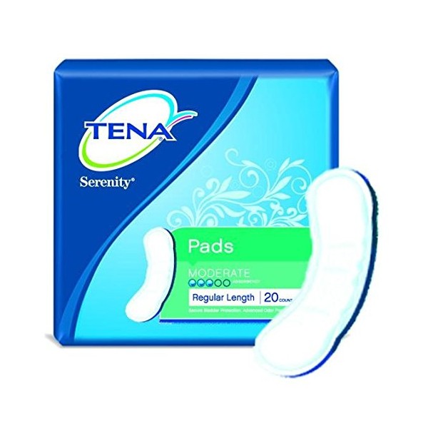 Tena Serenity Bladder Control Pads Moderate Absorbency/Regular/Case of 120