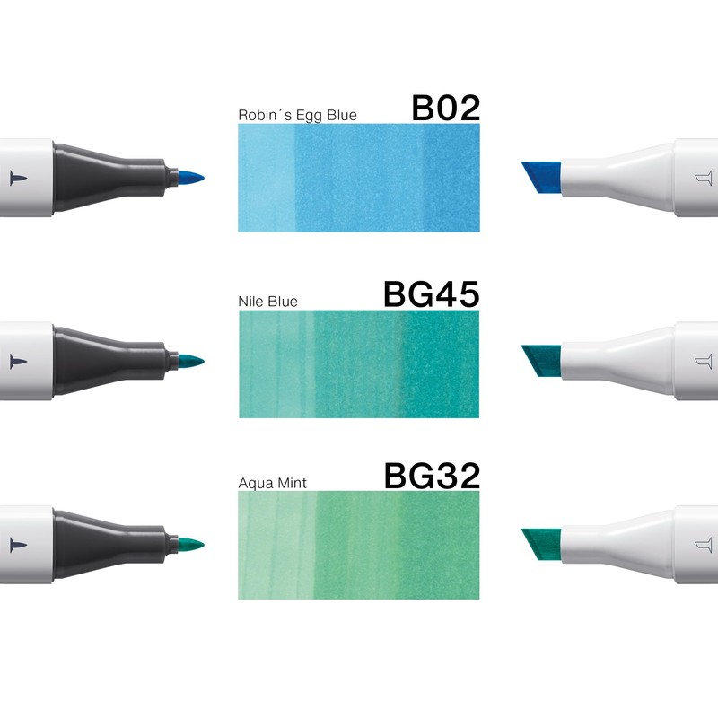 Copic Classic Deisgner Collection, Set of 3 Coloured Marker Pens,