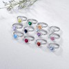 Seiyang Heart Shape September Birthstone Ring 925 Sterling Silver Created