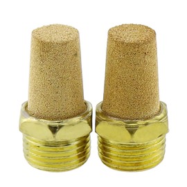 Air Pneumatic Muffler DGZZI 2PCS 1/2Inch Male Thread Sintered Bronze Exhaust Muffler Silencer, Long Pneumatic Air Compressor Exhaust Muffler
