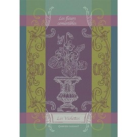 Garnier Thiebaut 46327 Tea Towel Les Violets Violet 56 x 77 cm Cotton