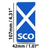 Biomar Labs 2 x Sticker Number Plate Scotland Scottish SCO