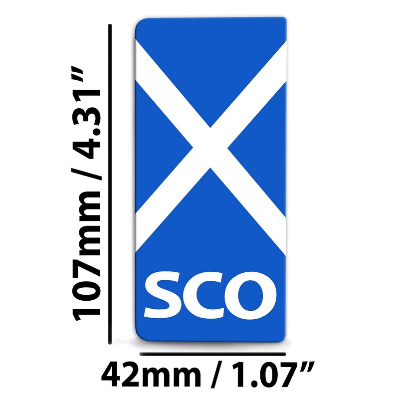 Biomar Labs 2 x Sticker Number Plate Scotland Scottish SCO