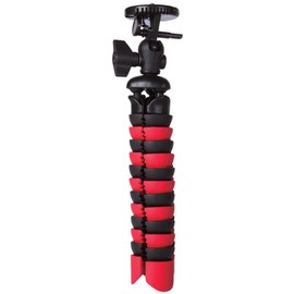 Vivitar Large Rubbarized Spider Tripod, Extends 12 inches and rotates 360 Degrees, VIV-SP-12-RED/BLK, Red and Black
