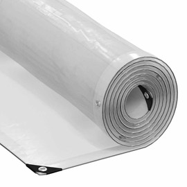 SKM Plant Cover Transparent and Black Polyethylene 9.8 x 16.4 ft,Transparent (Weight 3.2KG)