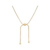 Gold&Deer 14KGP Slim Mash Ball Knot Necklace White Gold /