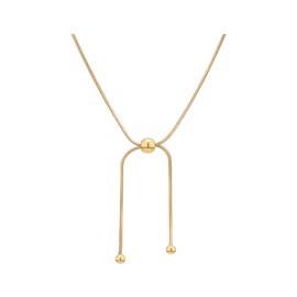 Gold&Deer 14KGP Slim Mash Ball Knot Necklace White Gold / 골드앤디어 14KGP 슬림 매쉬볼 매듭 목걸이 화이트골드