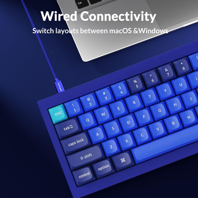 Keychron Q7 Wired Custom Mechanical Keyboard, 70% Layout QMK/VIA Programmable