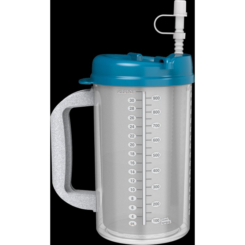 Whirley Drink Works 32 oz Hospital Mug with Pearl Blue