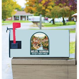 Helen Georgia Alpine Village Design Souvenir Magnetic Mailbox Cover