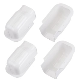 Unbranded 4 Pack 3" PVC Decorative Line Cover Wall Entry Cap for Air Conditioner White