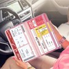 Car Registration and Insurance Card Holder - Leather Vehicle Glove
