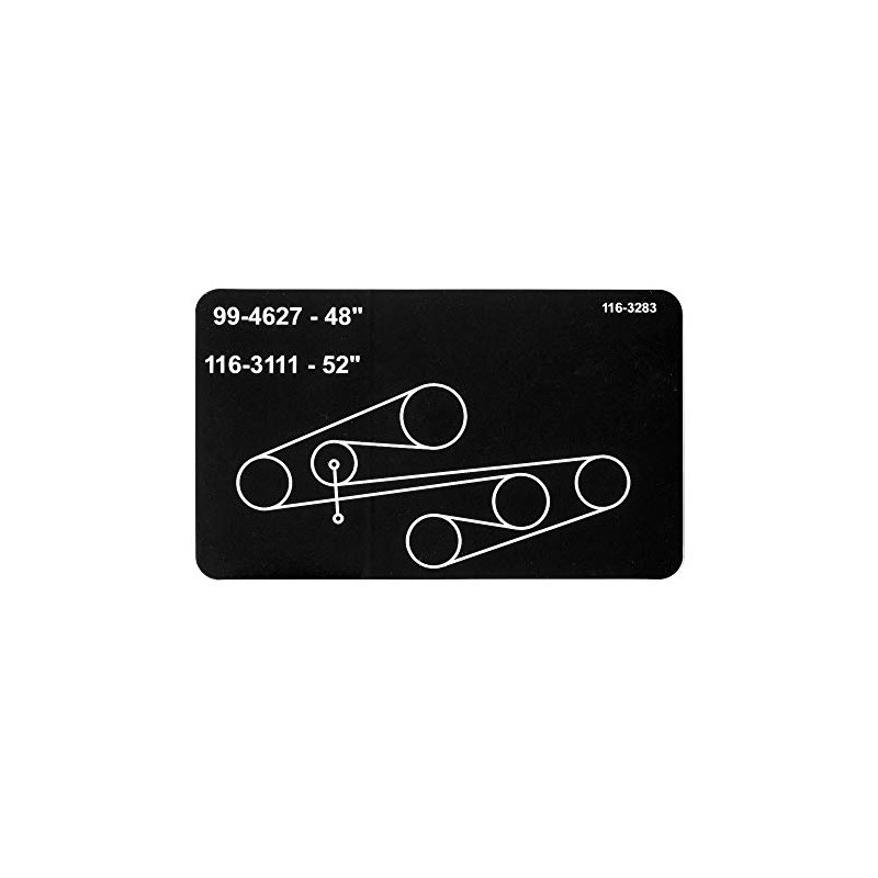 Exmark 116-3283 Belt Routing Decal Vantage S X Series