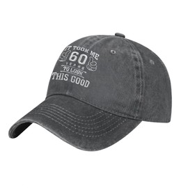 RNFENQS It Took Me 60 Years to Look This Good Baseball Cap, Embroideried Birthday Gifts Vintage Cotton Hat Grey