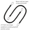 BEL AVENIR Curtain Tiebacks Ropes Tie-Backs, Handmade Curtain Holdbacks (Black,