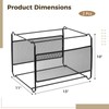 2 Pack Hanging Mesh File Folder Organizer, Detachable Metal Storage