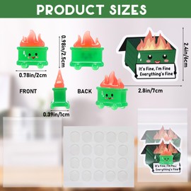 CroBlissful 20 Set Employee Appreciation Gifts Bulk Valentines Emotional Support Resin luminous Dumpster Ornament Thank You Gift for Coworker Staff Resin Fire Desk Accessories with Cards (Classic)