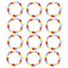 12 Pcs Hawaiian Garlands,Hawaiian Flower Lei Luau Aloha Hawaiian Garland